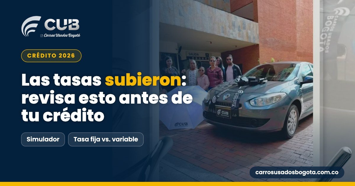 Crédito vehicular 2026: tasas
